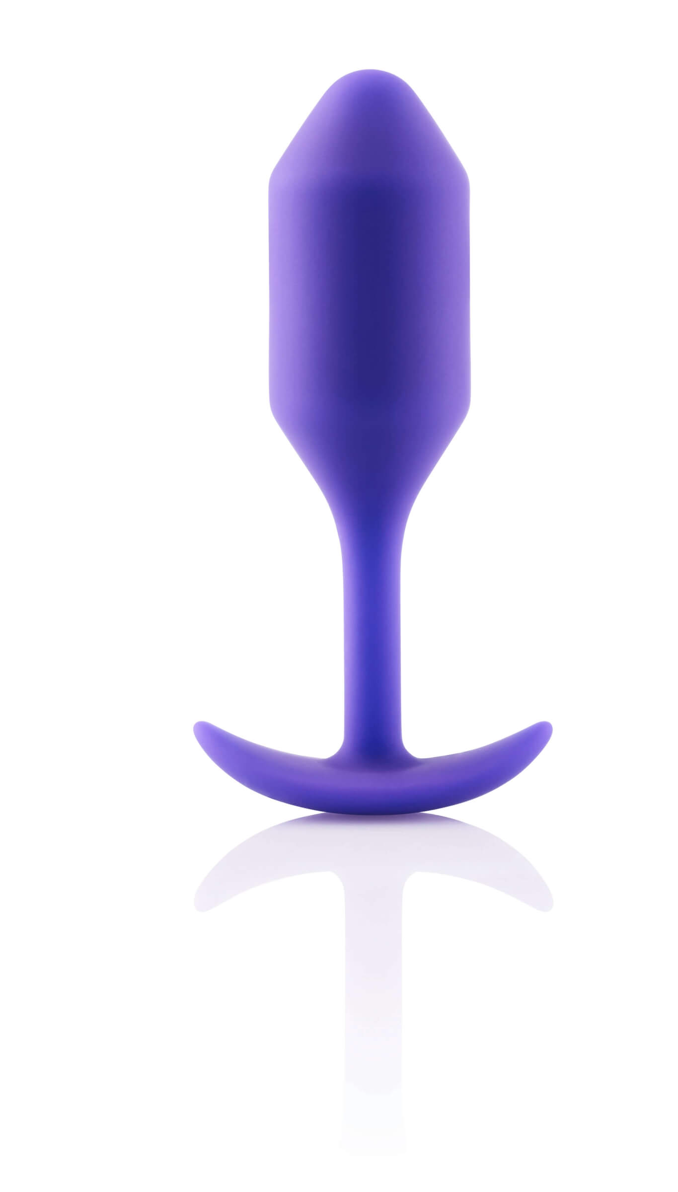 b-vibe Snug Plug 2 - dvojité guľôčkové análne dildo (114g) - fialové