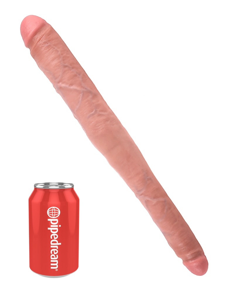 Pipedream King Cock 16" Tapered Double Dildo - realistické obojstranné dildo (41cm) - telová farba
