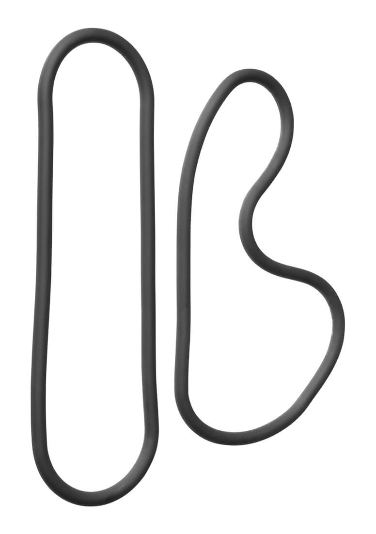 Perfect Fit Slim Wrap 15 - štíhly krúžok na penis - čierny (38 cm)
