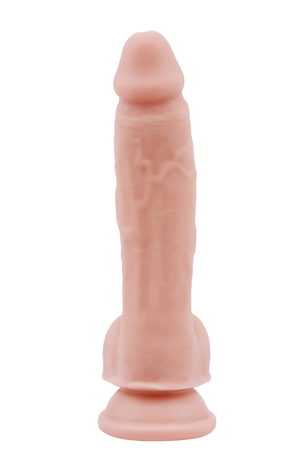 Mr. Dixx 7.6 - dildo na semenníkmi a prísavkou - prírodné (19,5 cm)